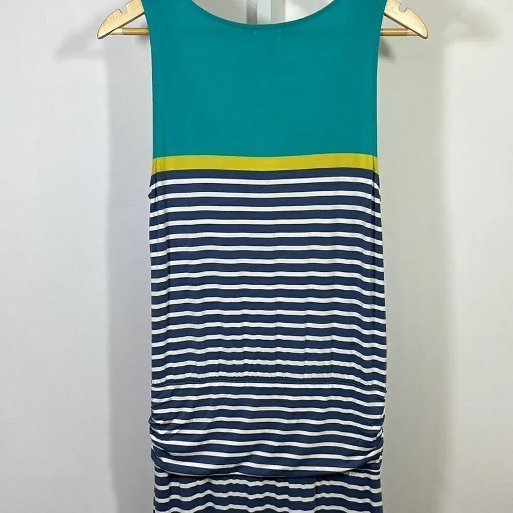 HATLEY Women’s Sleeveless Striped Maxi Tank Dress Gray/White Size Medium